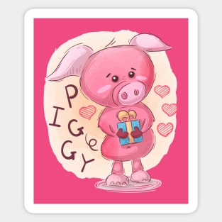 Piggy Cartoon Sticker